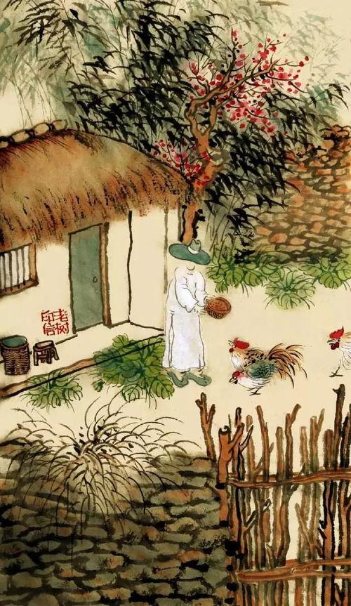 老树画画吃瓜图片,幽默讽刺，引人深思